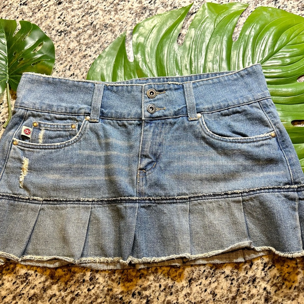 Super Cute Sz 11 Hydraulic Denim Miniskirt!